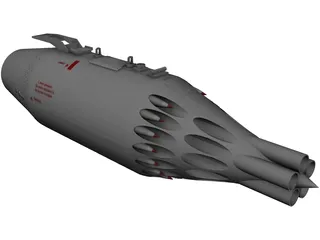UB-32-57A 57mm Rocket Pod 3D Model