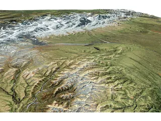 Mountains Alaska Range West 3D Model