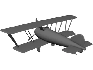 Biplane 3D Model