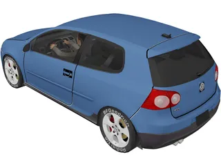 Volkswagen Golf GTi 3D Model