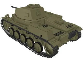 Panzer 2F 3D Model