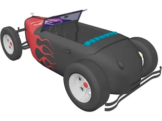 Hot-Rod Flamming 3D Model