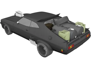 Ford Falcon MadMax Interceptor (1973) 3D Model
