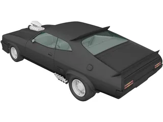 Ford Falcon GT Coupe Interceptor Mad Max (1979) 3D Model