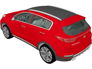 Kia Sportage (2019) 3D Model