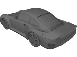 Porsche 959 (1987) 3D Model