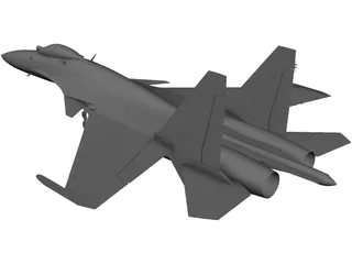 Sukhoi Su-35 Flanker-E 3D Model