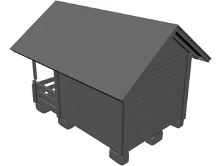 Log Cabin 3D Model