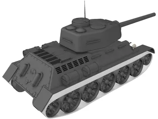 T34 Tank 3D Model