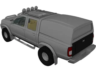 Nissan Navara D22 Double Cab (2002-2005) 3D Model