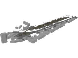 Bridge Building 3D Model