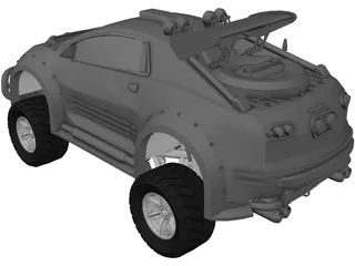 Suped up 4x4 Bug 3D Model