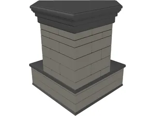 Fireplace Stone 3D Model