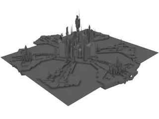 Stargate Atlantis City 3D Model