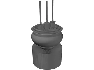 Air cooled transmitter triode 3D Model