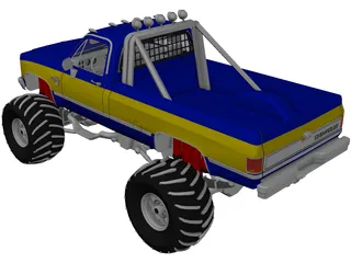 Chevrolet Silverado 4x4 Monster 3D Model