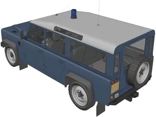 Land Rover Defender 110 Gendarmerie 3D Model