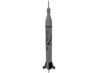 Rocket Jupiter C 3D Model