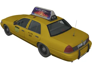 Ford Crown Victoria New York Taxi 3D Model