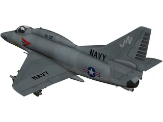 A-4 Skyhawk 3D Model