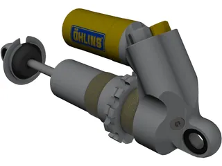 Ohlins 25MKII FSAE Stroke Damper 3D Model preview
