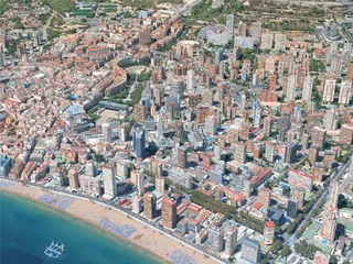Benidorm City, Spain (2025) 3D Model preview