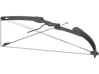 Drawn Hunting Bow 3D Model