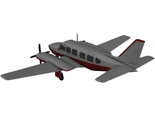 Piper PA-31 Navajo 3D Model