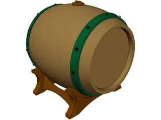 Barrel Beer 3D Model