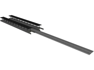 Railway Platform 3D Model