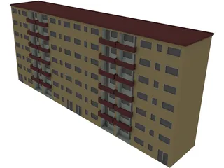 Houseblock Building 3D Model