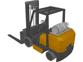 Forklift Toyota 3D Model