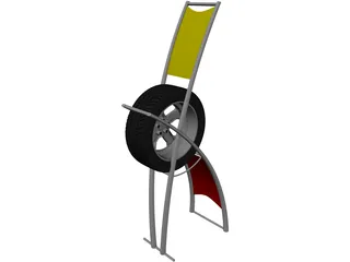 Exhibitor Tire Stand 3D Model