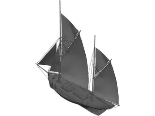 Ketch 3D Model