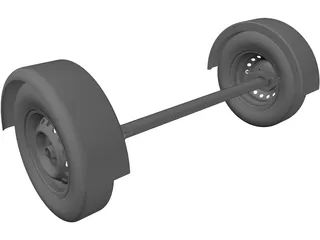 Axle Trailer 3D Model