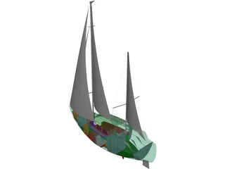 Yacht Langedrag 3D Model