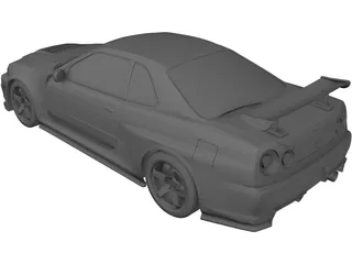Nissan Skyline R34 GT-R Nismo Z-Tune 3D Model