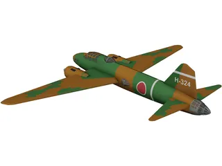 Mitsubishi G4M1 Betty 3D Model