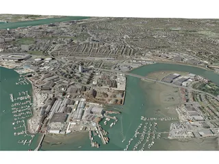 Southampton City (UK) 3D Model