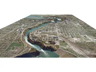 Niagara Falls City 3D Model