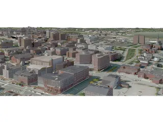 Portland City, Maine 3D Model