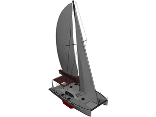 Moorings 4600 Catamaran Sailboat 3D Model