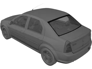 Renault (Dacia) Logan (2008) 3D Model