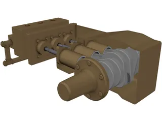 High Pressure Waterblasting Pump 3D Model