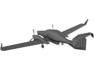 Diamond DA42 Twin Star 3D Model