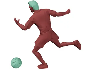 Football Player 3D Model