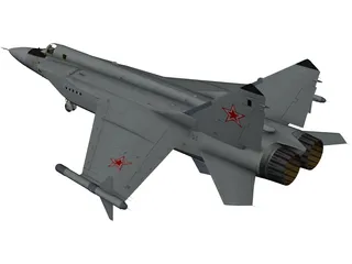 MiG-31A Foxhound 3D Model