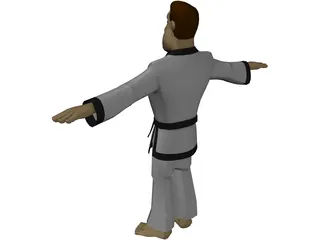 Martial Artist 3D Model