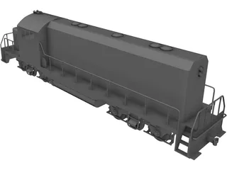 Chinese Train Engine 3D Model