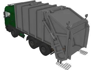 Volvo TH5 Garbage Truck 3D Model